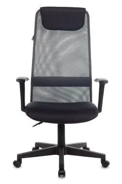 Кресло руководителя Бюрократ KB-8 темно-серый TW-04 TW-12 сетка/ткань с подголов. крестов. пластик