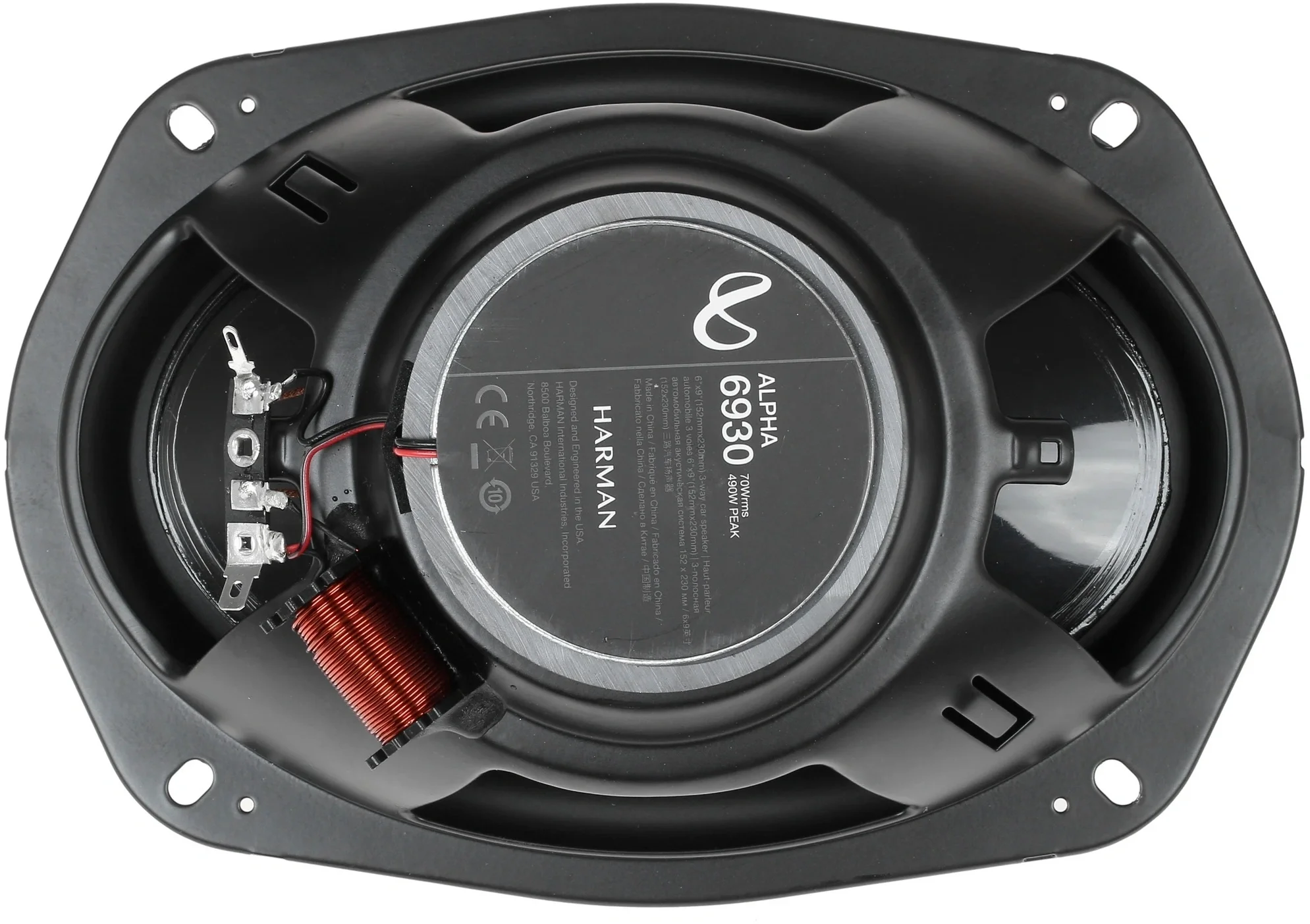 Колонки автомобильные Infinity Alpha 6930 490Вт 92дБ 4Ом 16x24см (6x9дюйм) (ком.:2кол.) коаксиальные трехполосные