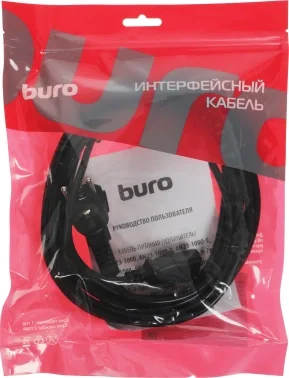 Кабель Buro AN23-1000-5 IEC C13 Евровилка 5м черный