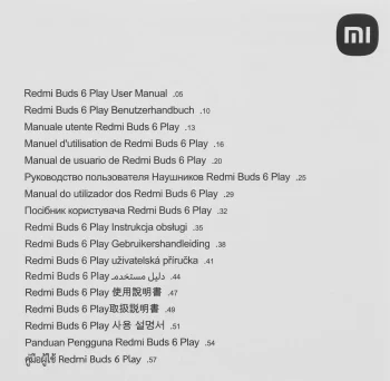 Гарнитура внутриканальные Xiaomi Redmi Buds 6 Play белый беспроводные bluetooth в ушной раковине (BHR8773GL)