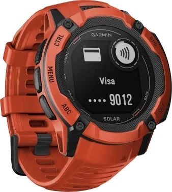 Смарт-часы Garmin Instinct 2X Solar 50мм 1" MIP корп.красный рем.красный (010-02805-01)
