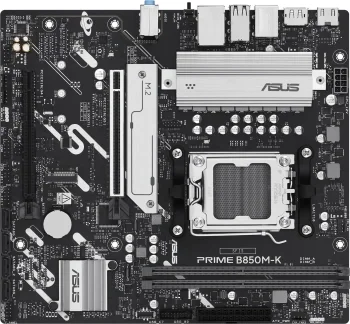 Материнская плата Asus PRIME B850M-K Socket AM5 AMD B850 2xDDR5 mATX AC`97 8ch(7.1) 2.5Gg RAID+HDMI+DP