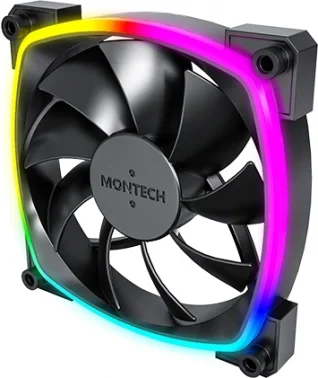 Вентилятор для корпуса Montech AX120 ARGB 120х120x25 черный 4-pin 27дБ (AX120 PWM BLACK) Ret