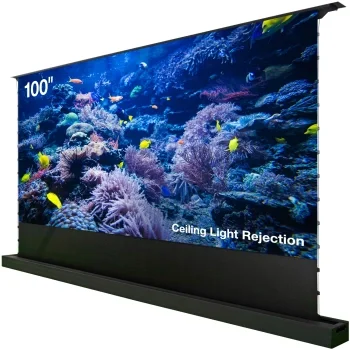 Экран Cactus 100" 125x221см FloorRising CS-PSFRCLR-221X125 16:9 напольный рулонный черный (моторизованный привод)