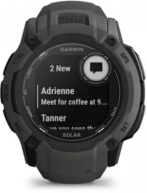 Смарт-часы Garmin Instinct 2X Solar 50мм 1" MIP корп.черный рем.черный (010-02805-00)