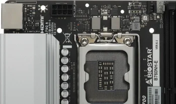 Материнская плата Biostar B760NH-E Soc-1700 Intel B760 2xDDR5 mini-ITX AC`97 8ch(7.1) 2.5Gg RAID+HDMI+DP