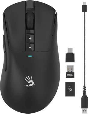 Мышь A4Tech Bloody R73 Pro черный оптическая 26000dpi беспров. USB/USB-C 7but (R73 PRO BLACK)