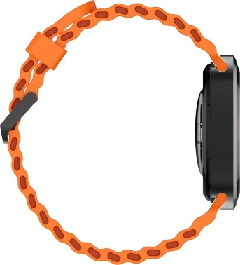 Смарт-часы Tecno Watch Neo 1.43" AMOLED корп.черный рем.черный/оранжевый разм.брасл.:130-210мм (WN01)