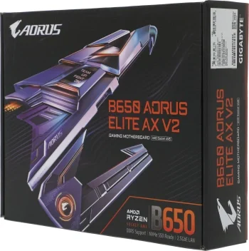 Материнская плата Gigabyte B650 AORUS ELITE AX V2 Socket AM5 AMD B650 4xDDR5 ATX AC`97 8ch(7.1) 2.5Gg RAID+HDMI+DP