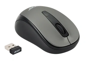 Мышь Acer OMR134 серый оптическая 1000dpi беспров. USB для ноутбука 3but (ZL.MCEEE.01H)