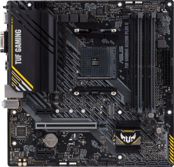Материнская плата Asus TUF GAMING A520M-PLUS II Soc-AM4 AMD A520 4xDDR4 mATX AC`97 8ch(7.1) GbLAN RAID+VGA+HDMI+DP