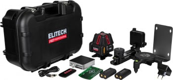Нивелир лазерн. Elitech LN 8D GREEN 2кл.лаз. 520нм цв.луч. зеленый 5луч. (204735)