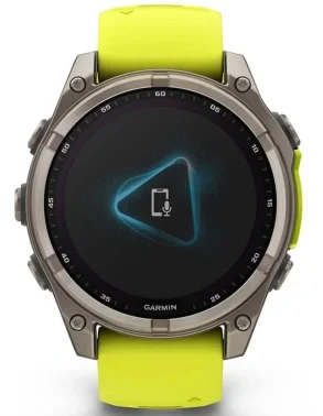 Смарт-часы Garmin Fenix 8 Solar 47мм 1.3" MIP корп.серебристый рем.желтый (010-02906-21)
