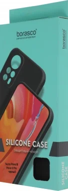 Чехол (клип-кейс) BoraSCO для Tecno Pova 6/6 Pro Silicone Case черный (73173)