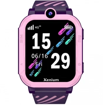 Смарт-часы Xenium W600 1.83" AMOLED корп.розовый рем.фиолетовый (CTW600PK/00)