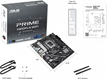 Материнская плата Asus PRIME H810M-A WIFI Soc-1851 Intel H810 2xDDR5 mATX AC`97 8ch(7.1) GbLAN RAID+HDMI+DP