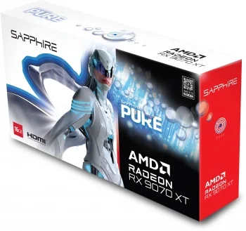 Видеокарта Sapphire PCI-E 5.0 11348-02-20G PURE AMD RADEON RX 9070 XT GAMING OC 16GB DUAL AMD Radeon RX 9070XT 16Gb 256bit GDDR6 2460/20000 HDMIx2 DPx2 HDCP Ret