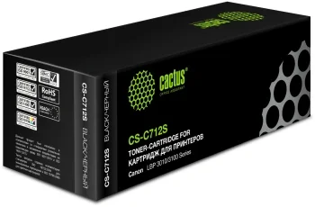 Картридж лазерный Cactus CS-C712S 712 черный (1500стр.) для Canon LBP-3010/3020