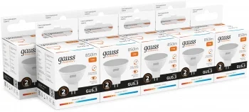Лампа светодиодная Gauss Elementary 13511 11Вт цок.:GU5.3 софит 180B св.свеч.бел.теп. MR16 (упак.:1шт)