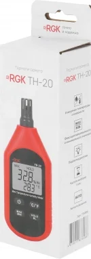 Термогигрометр RGK TH-20 портативный красный/черный (776486)