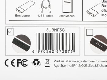 Внешний корпус SSD AgeStar 3UBNF5C SATA III USB 3.0 USB 3.0 Type-С алюминий черный M2 2280 B-key