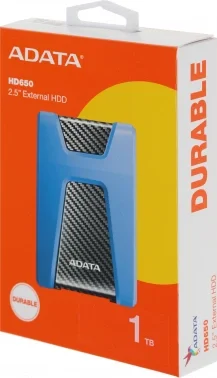 Жесткий диск A-Data USB3.0 1TB AHD650-1TU31-CBL HD650 DashDrive Durable 2.5" синий
