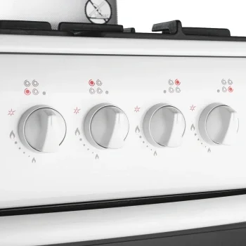 Плита Газовая Darina 1B1 GM 441 018 W белый/черный (стеклянная крышка) реш.чугун