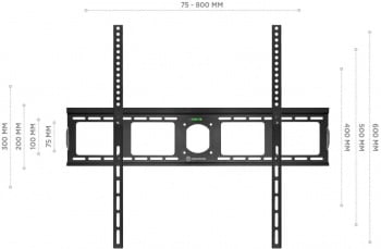 Кронштейн для телевизора Onkron UF4 черный 55"-100" макс.75кг настенный фиксированный