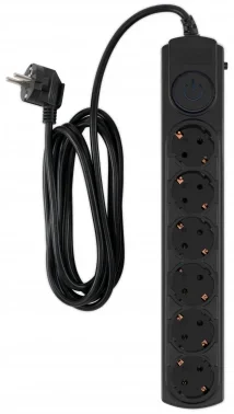Сетевой фильтр Ippon BK-6-EU-3-10-B 3м (6 розеток) черный (коробка)