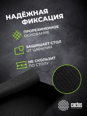 Коврик для мыши Cactus Black Mesh черный 300x250x3мм (CS-MPC-D02M)