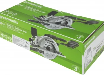 Циркулярная пила (дисковая) Greenworks G24MCS (ручная) D диска.:120мм (1501207)