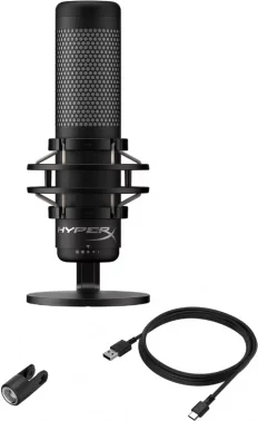 Микрофон проводной HyperX QuadCast 2 3м черный