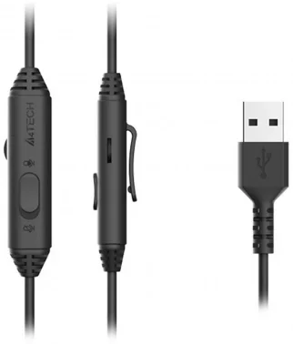 Наушники с микрофоном A4Tech Fstyler FH100U желтый/черный 2м накладные USB оголовье (FH100U (BUMBLEBEE))