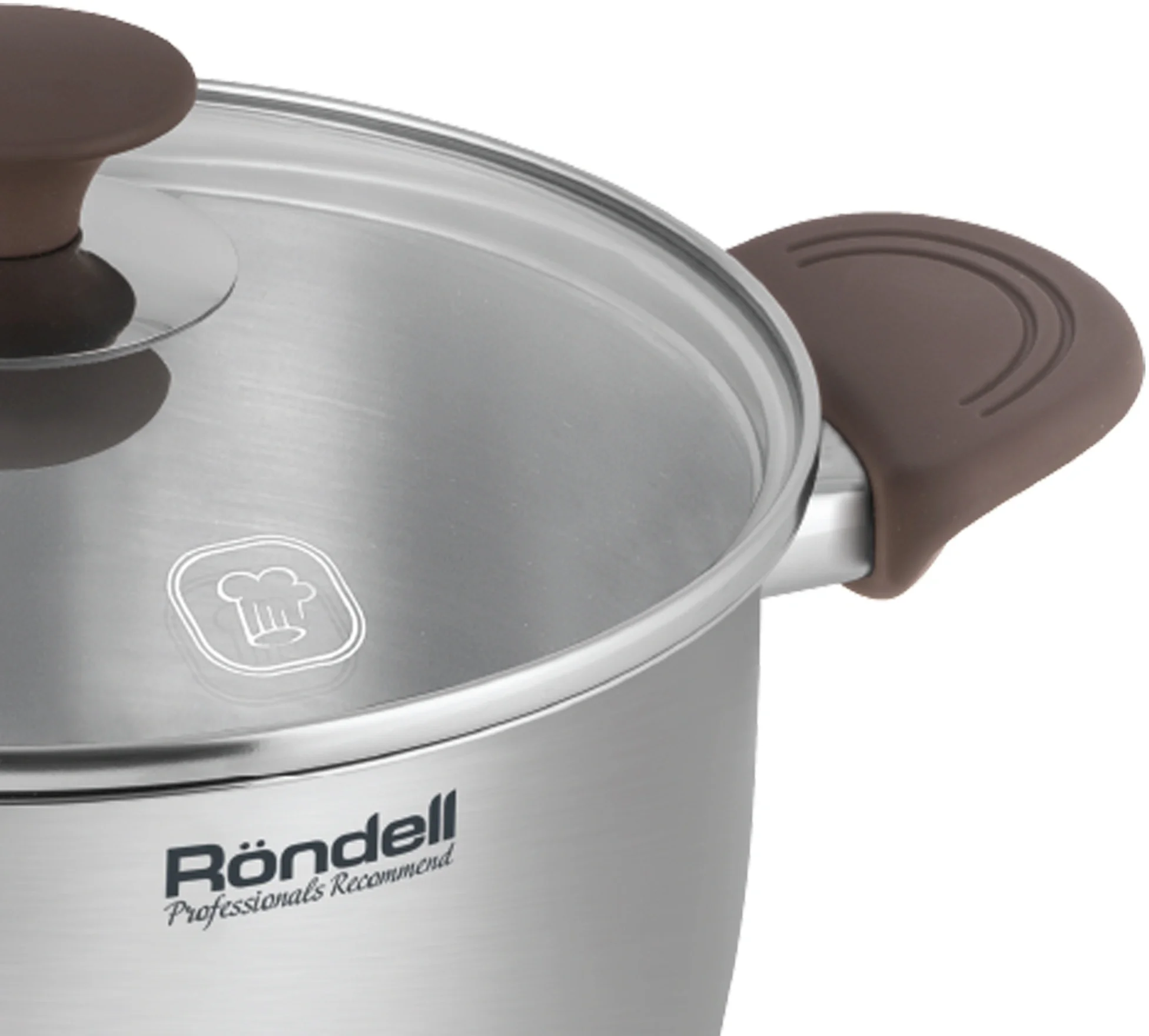 Кастрюля Rondell Coffee Bean RDS-1644 3.2л. d=20см  (с крышкой) стальной