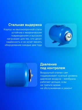 Гидроаккумулятор Джилекс Г 24 ХИТ 24л 8бар синий (7107)