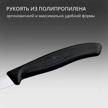 Нож кухонный Victorinox Swiss Classic (6.7603) стальной для чистки овощей и фруктов лезв.80мм прямая заточка черный