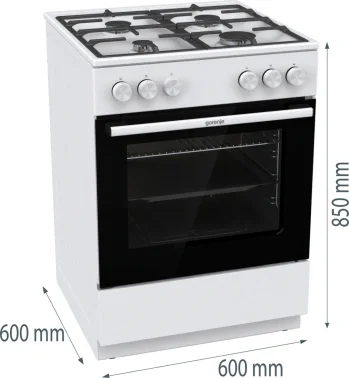 Плита Газовая Gorenje GG6A10WFFM белый (без крышки) реш.сталь