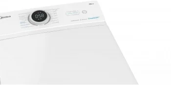 Стиральная машина Midea MF100T80BS/W-RU класс: A загр.вертикальная макс.:8кг белый инвертор
