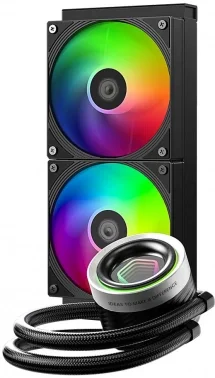 Система водяного охлаждения ID-Cooling FX240 Inf ARGB Soc-AM5/AM4/1200/1700/1851 черный 4-pin 27.2dB Al 300W Ret