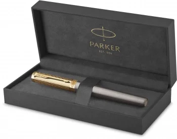 Ручка перьев. Parker Ingenuity Pioneers F571 (2200949) Arrow Grey GT F подар.кор.