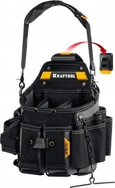 Сумка для инструментов Kraftool KPB-23 23карм. черный/желтый (38766)
