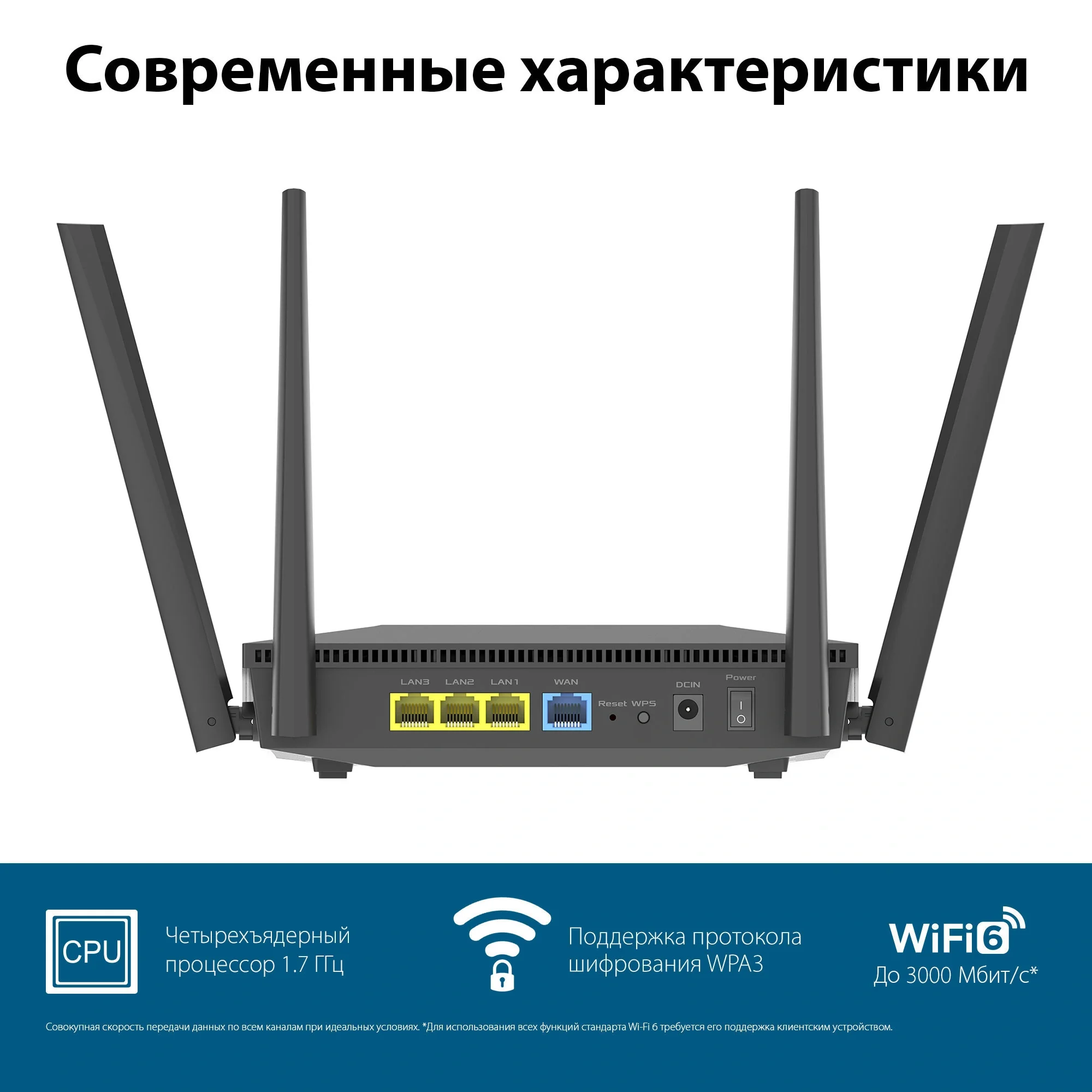 Роутер беспроводной Asus RT-AX52 AX1800 10/100/1000BASE-TX черный