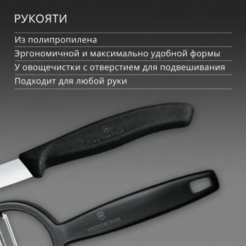 Набор нож/овощеч. Victorinox Swiss Classic 6.7113.22 компл.:2предм. черный европодвес