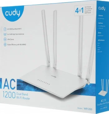 Роутер беспроводной Cudy WR1200 AC1200 10/100BASE-TX белый
