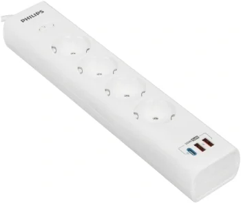 Сетевой фильтр Philips CHP8246WA/51 2м (4 розетки) белый (коробка)