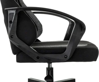 Кресло игровое Knight Optimum черный/серый с подголов. крестов. пластик
