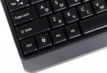 Клавиатура A4Tech FK11 черный USB slim (FK11 USB (GREY)) кабель 1.5м