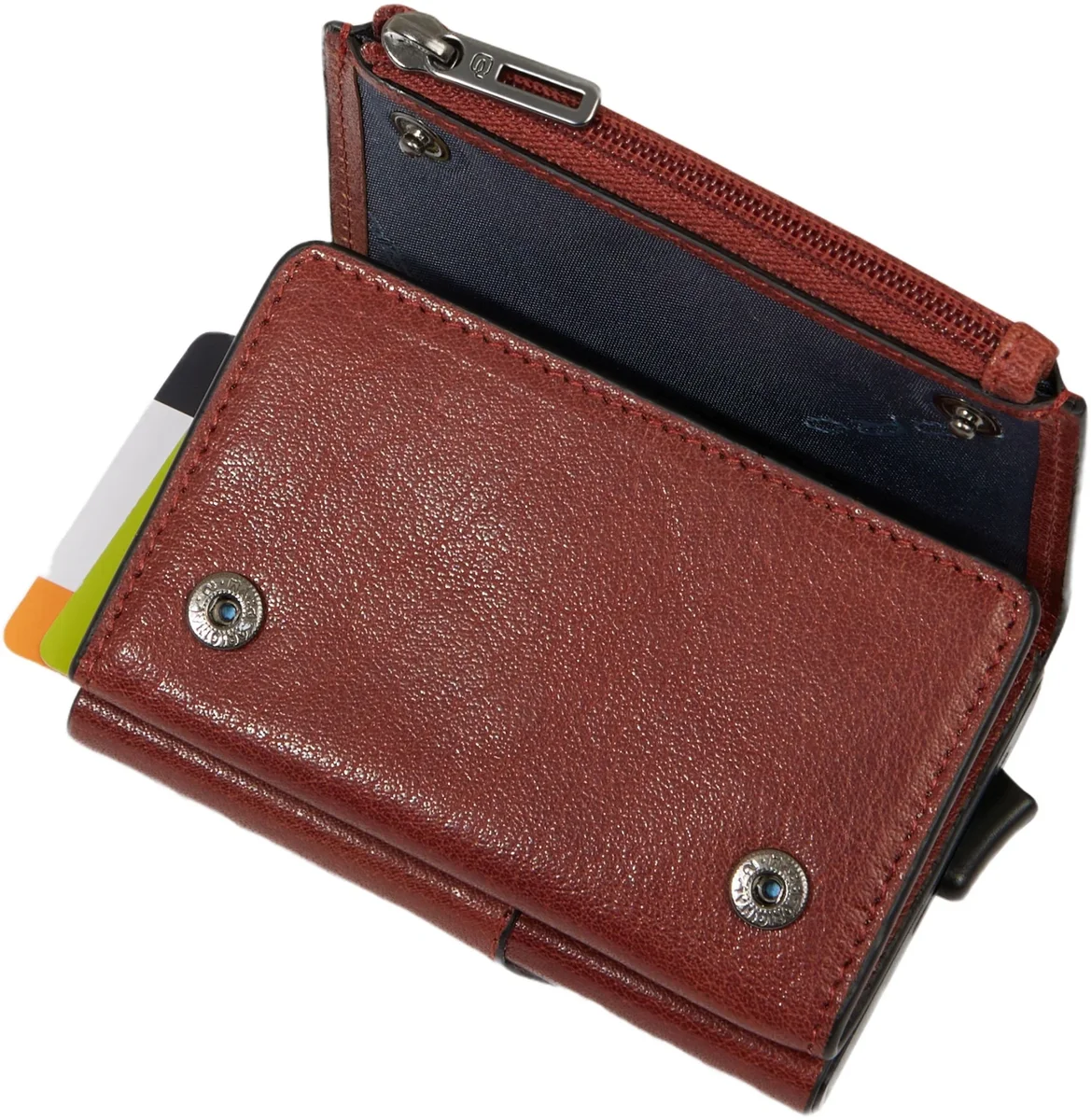 PP5585S141R/CU Чехол для кредитных карт  Piquadro  Solm  табачный натур.кожа/алюм.