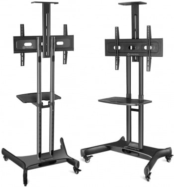 Стойка для телевизора Onkron TS1551 черный 40"-70" макс.55.5кг напольный мобильный