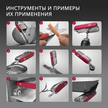Нож перочинный Victorinox Ranger 57 M Grip (0.9583.MC) 130мм 13функц. красный/черный карт.коробка